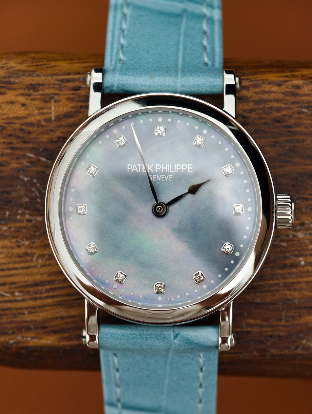 Blue dial dress watch